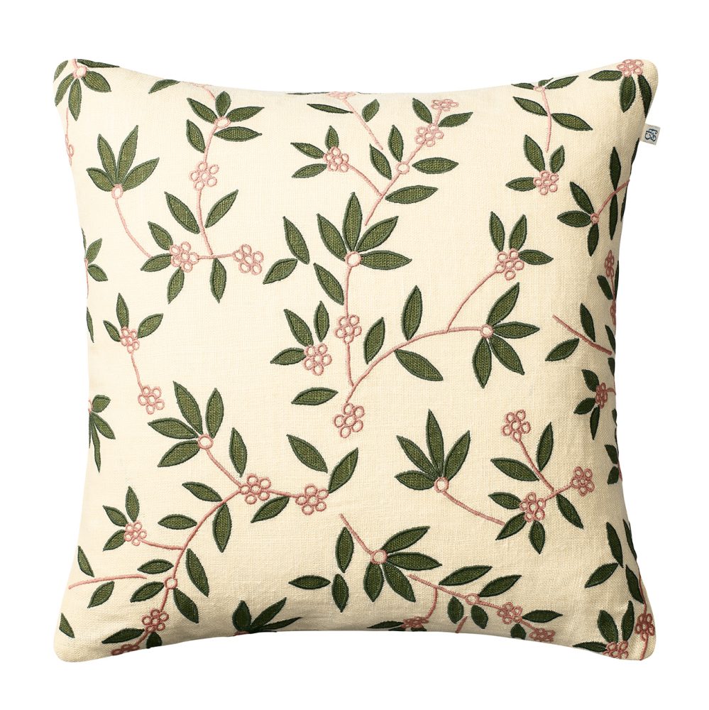 Gita kuddfodral 50x50 cm, Beige-green-rose