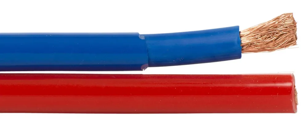 Rutab BITFLEX Anslutningskabel 2 x 10 mm, röd/blå 1 m, kapad