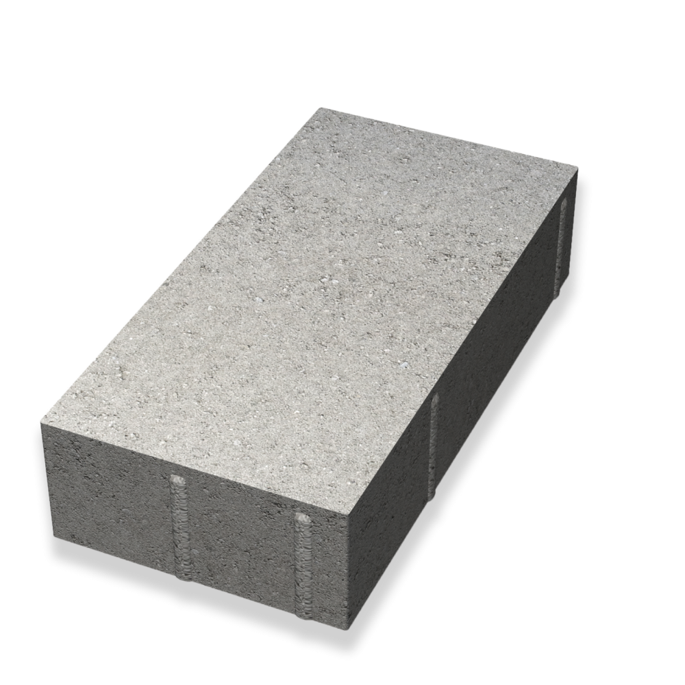 PLATTA BENDERS SLÄT SKARP GRÅ, 350X175X80