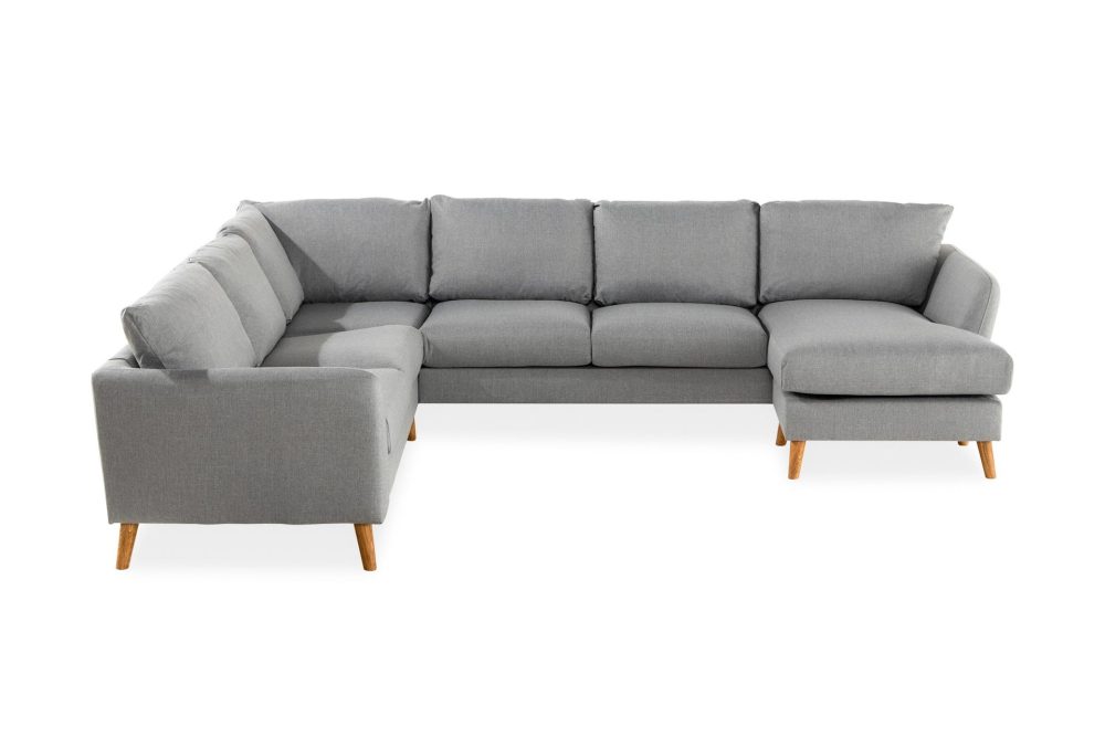 Trend 5-sits Högervänd U-formad Hörnsoffa med divan i Tyg
