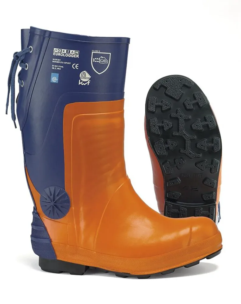 Nokian Euro Logger 3 Sågskyddsstövel orange/blå 40