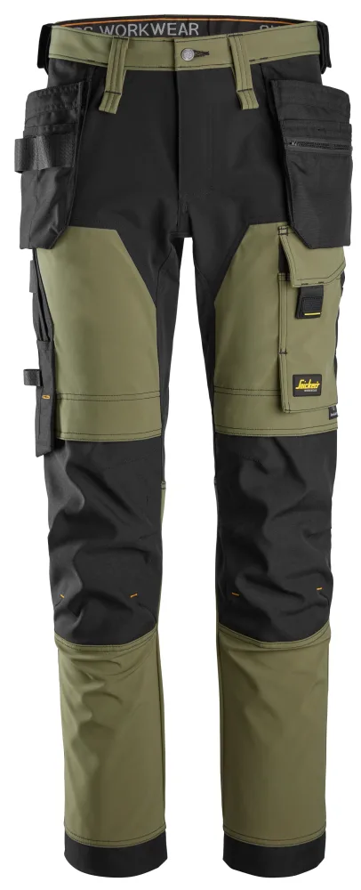 Snickers Workwear 6275-3104 Arbetsbyxa khakigrön/svart 124