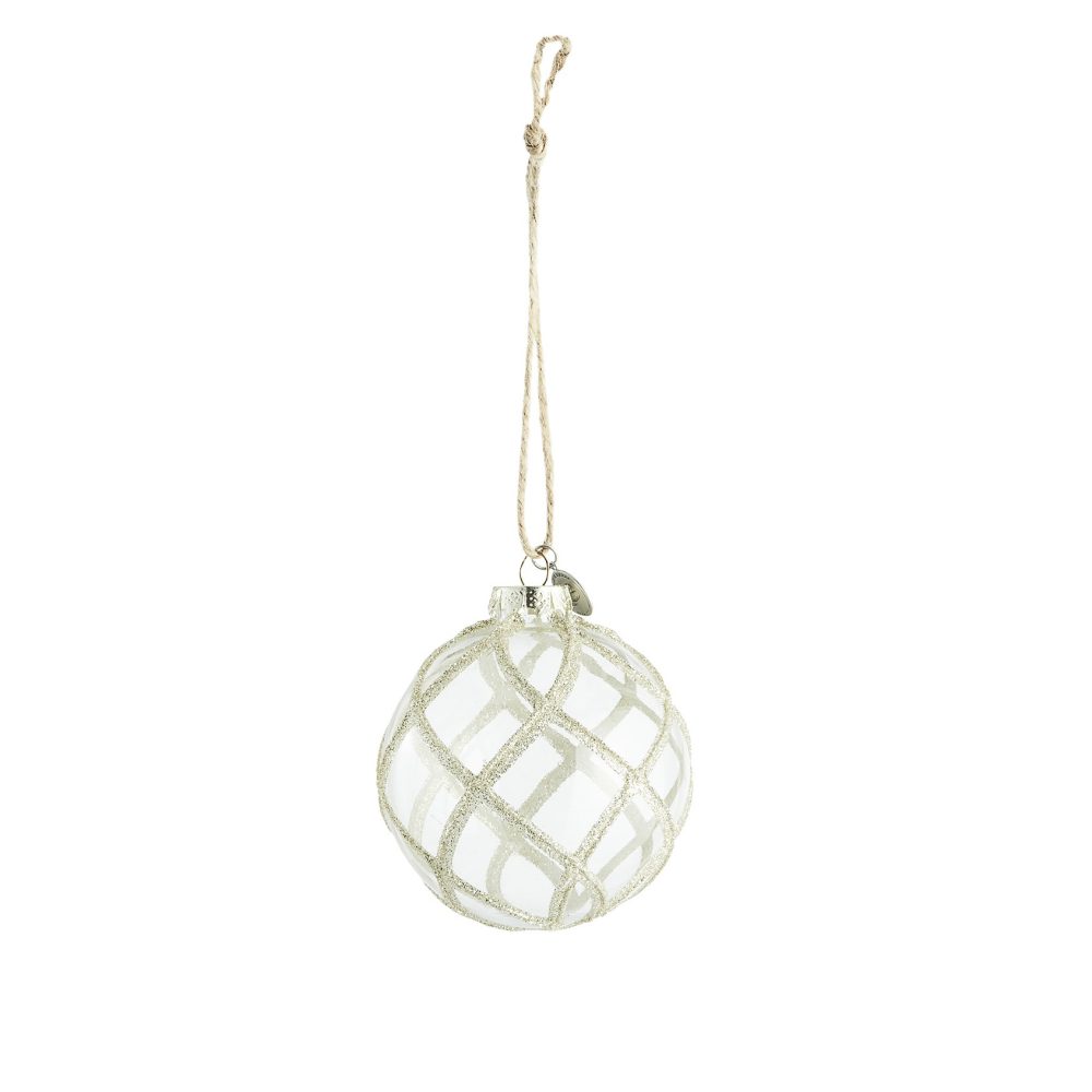 Merya julkula Ø8 cm, Clear-light gold