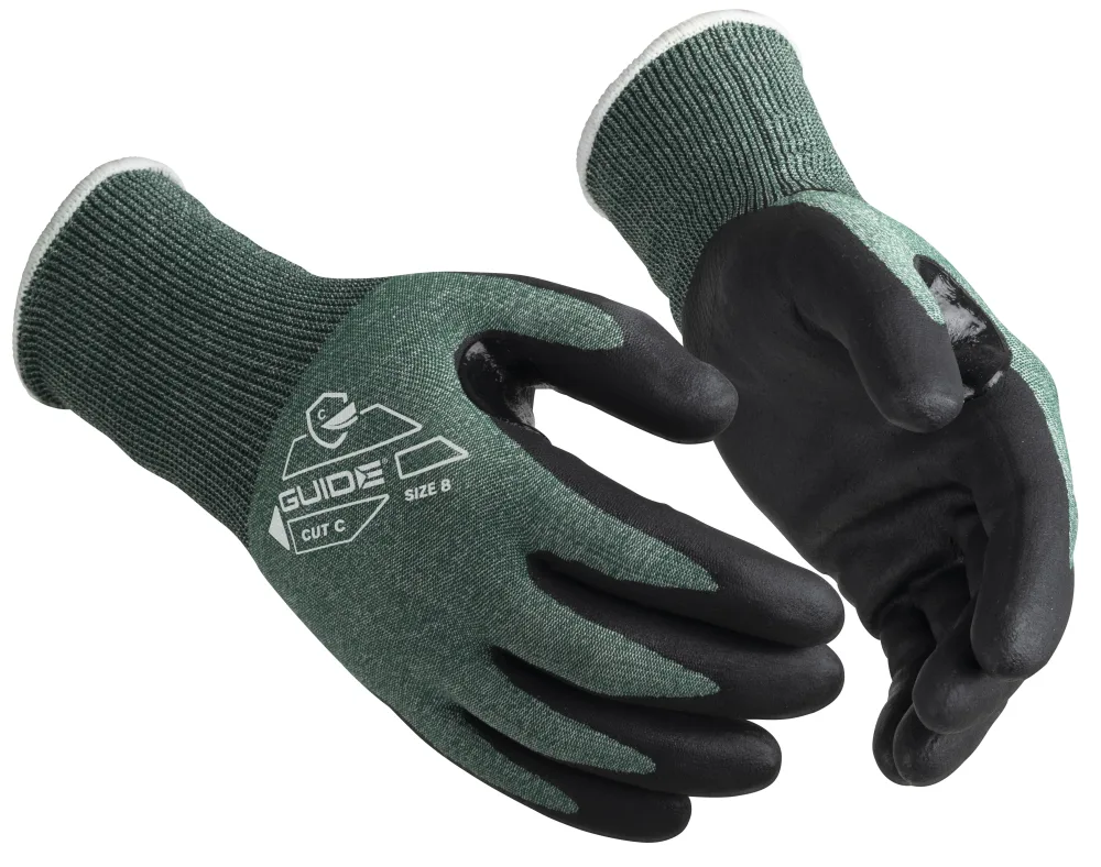 Guide Gloves 330 HP Handske nitril, skärskydd C, touch 8