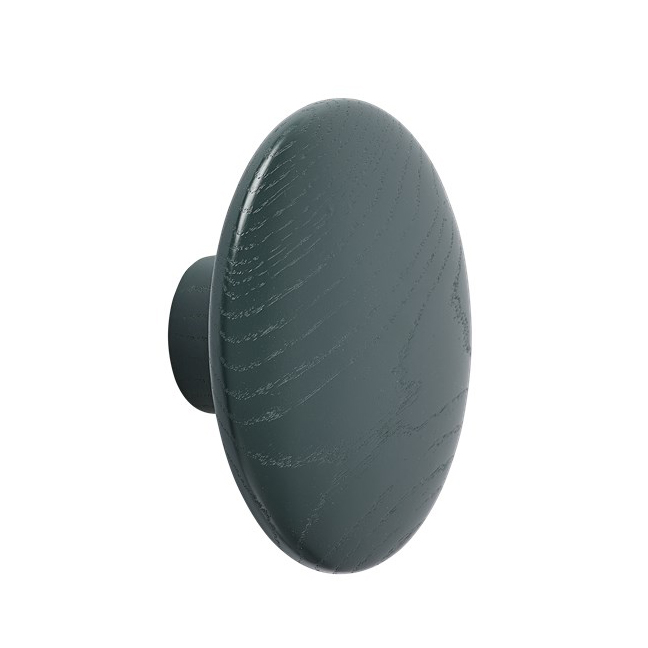 The Dots klädkrok dark green, Ø13 cm