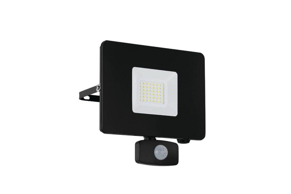 Väggstrålkastare Utebelysning Eglo Faedo 3 med Sensor 30W, Svart