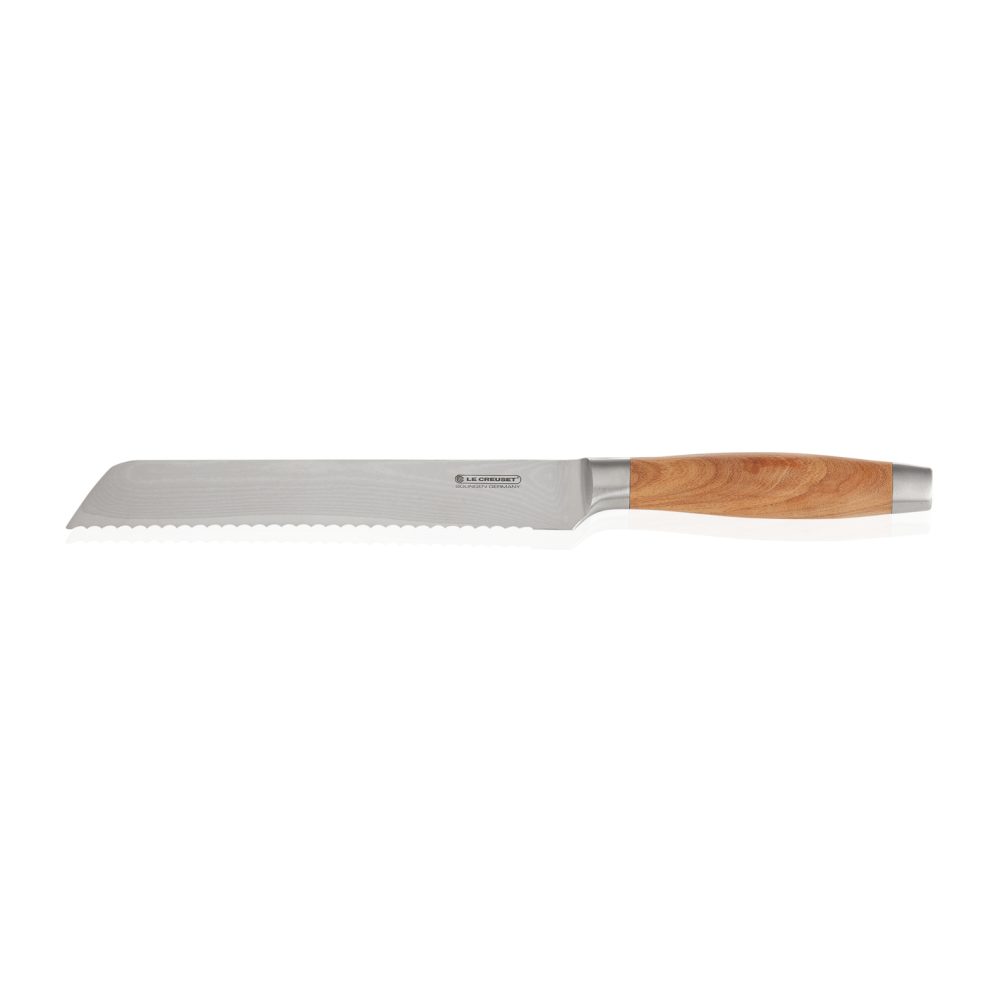 Le Creuset brödkniv med olivträhandtag, 20 cm