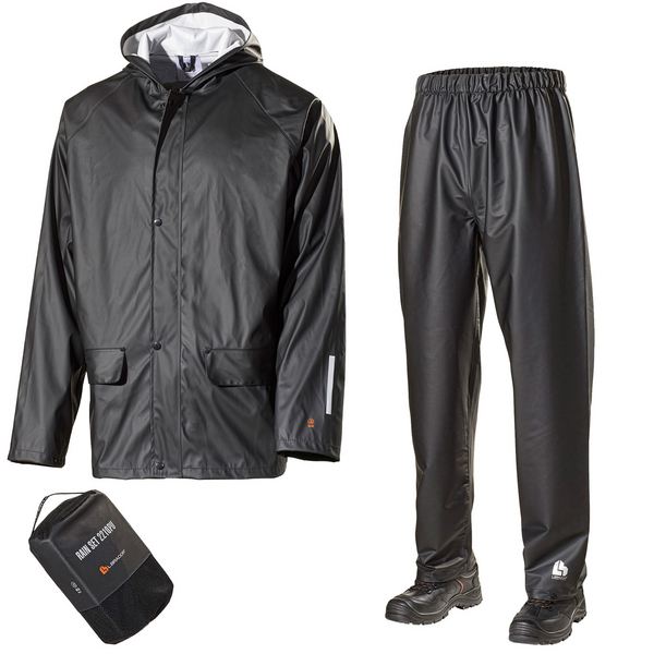 REGNSET 2210PU L BRADOR SVART XL