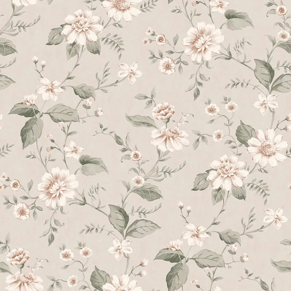 Tapet Cottage Garden Laura´s Cottage 3572 Rosa Blommig