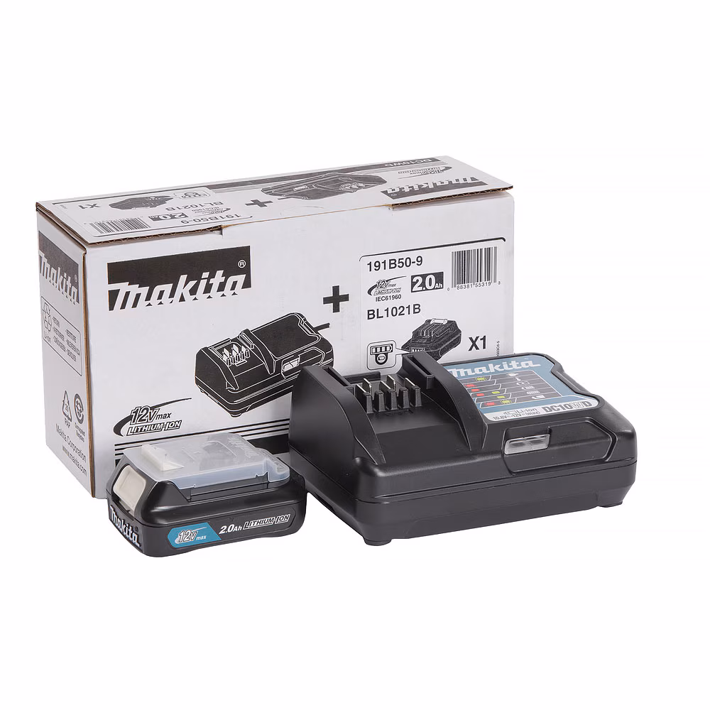 Kjøp Makita Batterikit CXT 191B50-9, 12V, 1 stk 2,0Ah-batteri & hurtiglader.