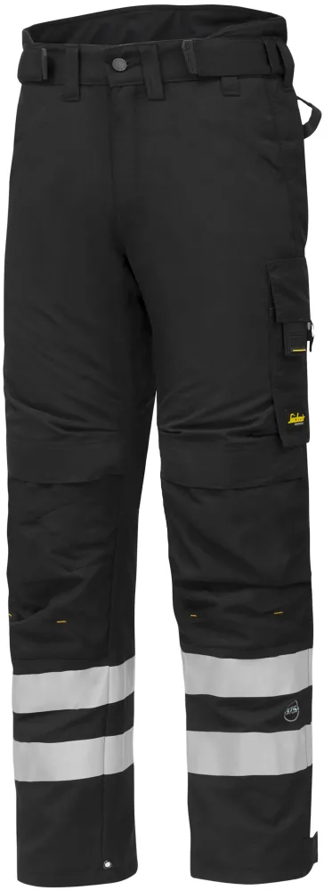 Snickers Workwear 6619 AllroundWork Vinterbyxa svart/svart, korta, fodrade Svart/Svart