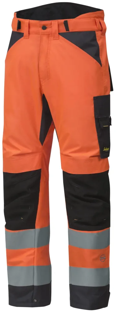 Snickers Workwear 6639 AllroundWork Vinterbyxa varsel, orange, lång storlek Varsel, Orange