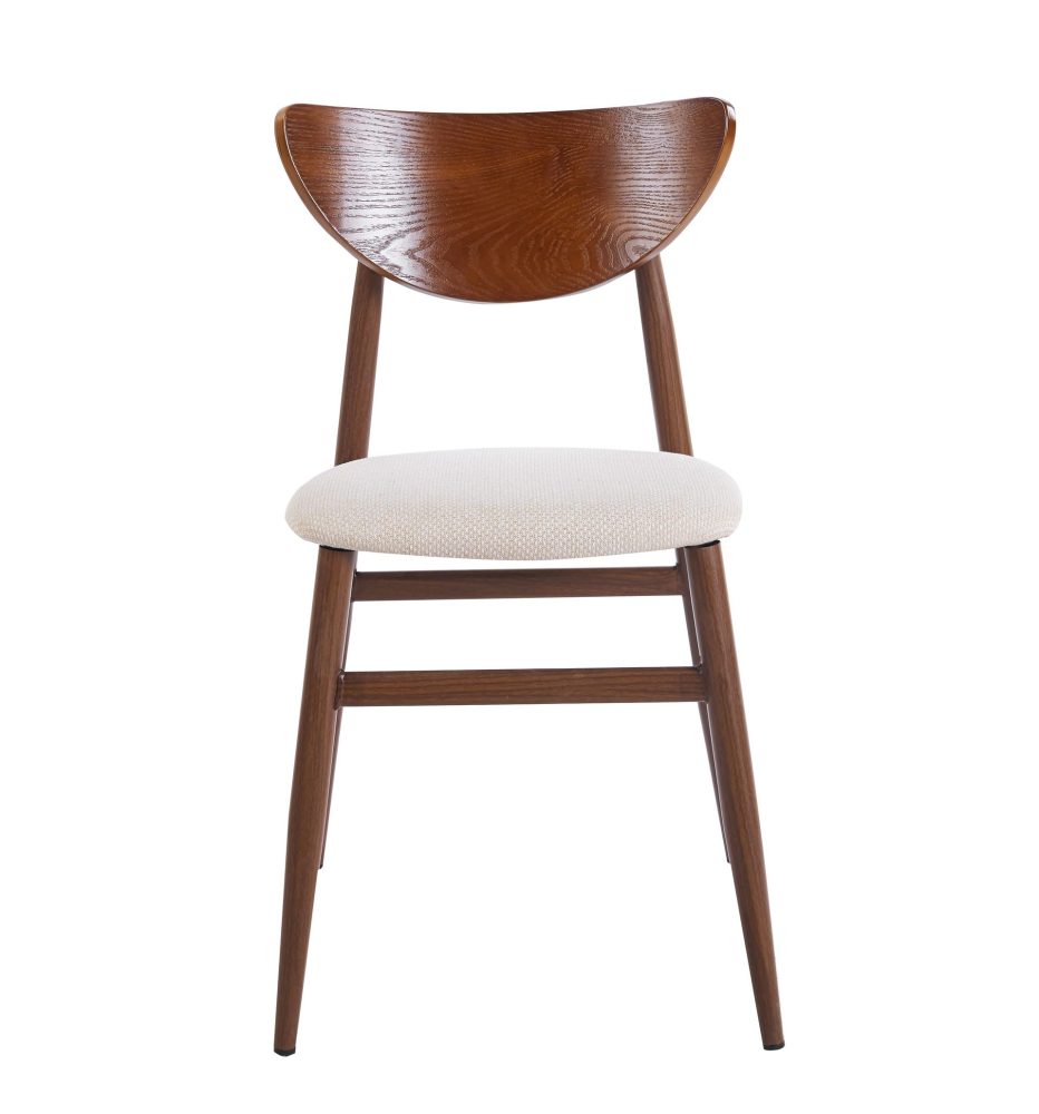 Matstol Ludvig - Valnöt med beige sits