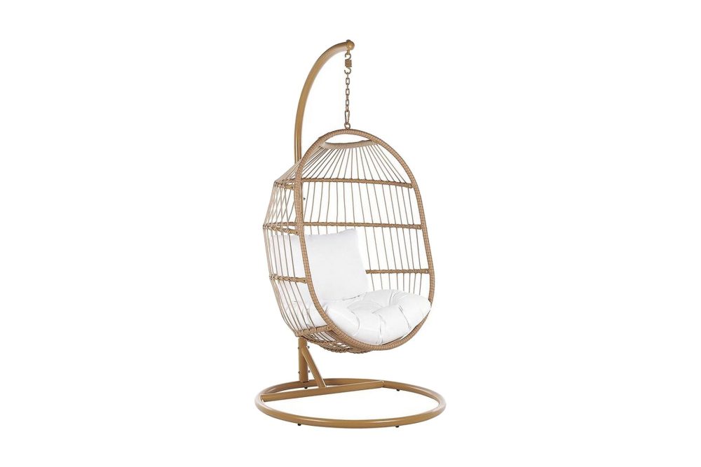 Hängstol Utomhus med stativ konstrotting beige ALBA