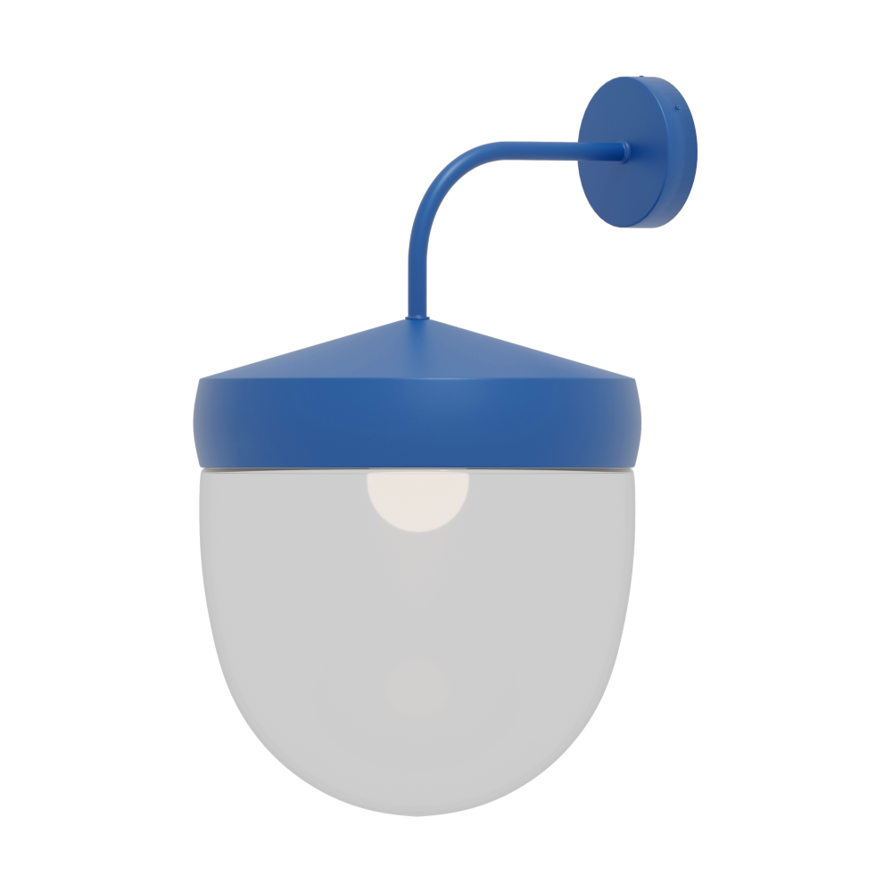 Pan vägglampa klar 30 cm, Blå