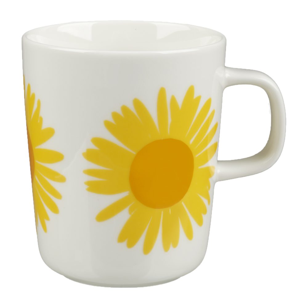 Auringonkukka mugg 25 cl, Gul-vit