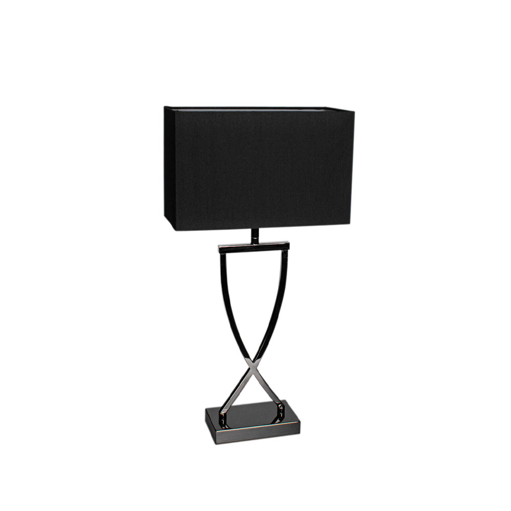 Omega Bordslampa, svart/krom, h52