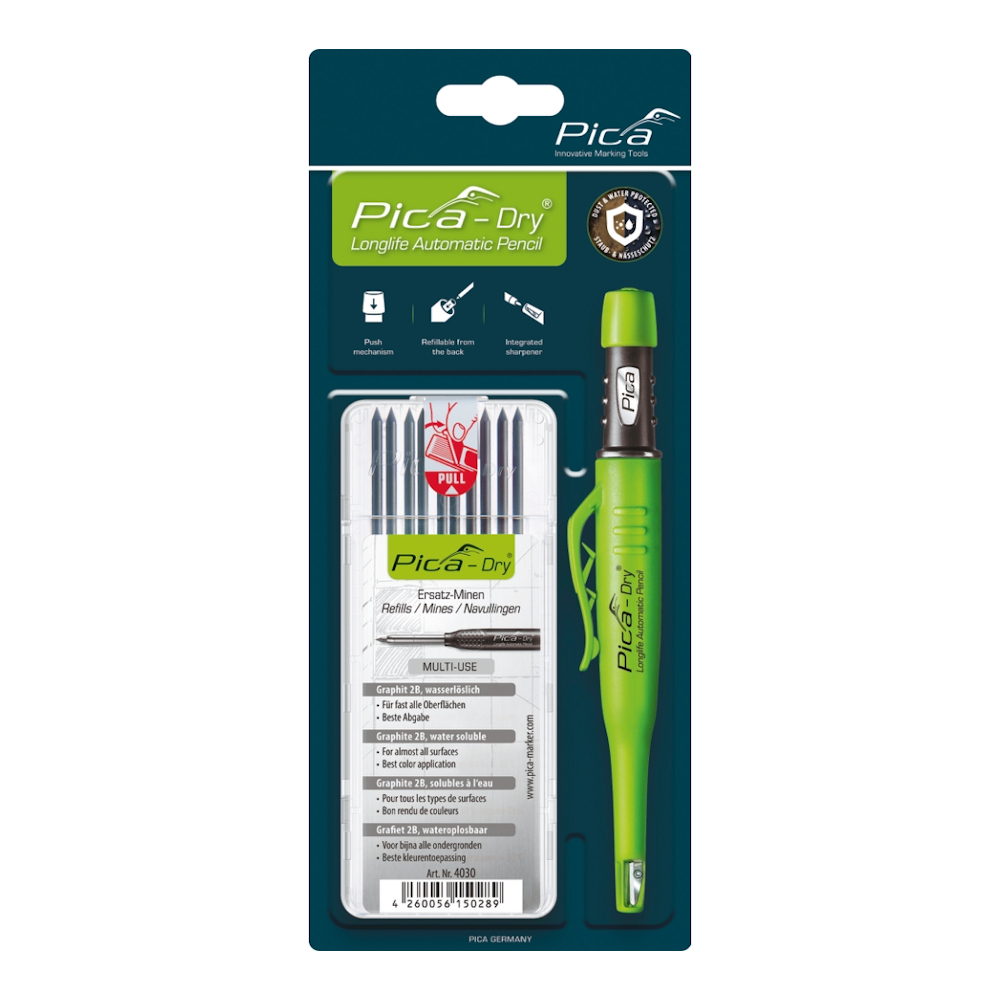 Djuphålsmärkare Dry+Graphite Med Stift 4030 Pica