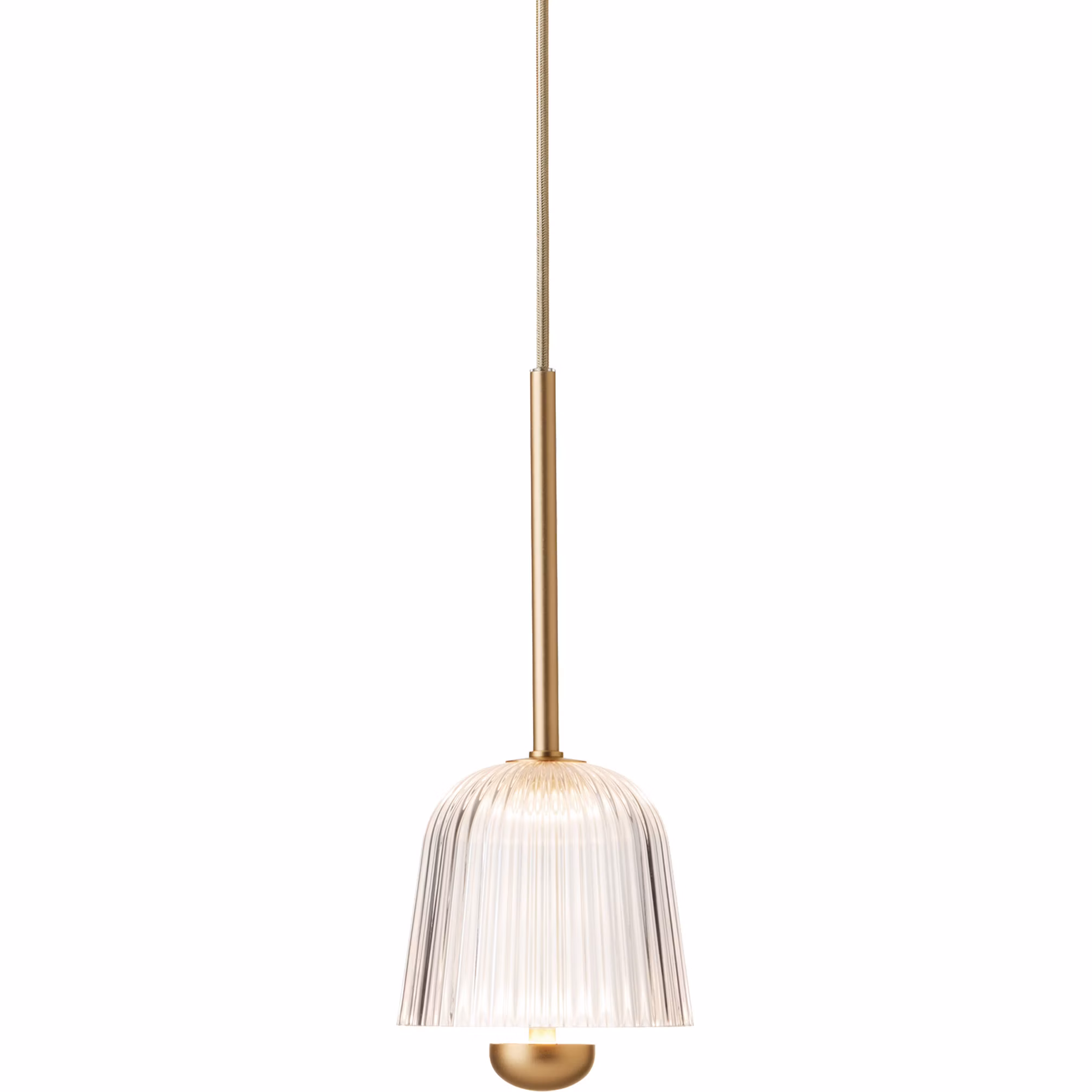 Asteea 1 Pendel, Satin Brass / Klar