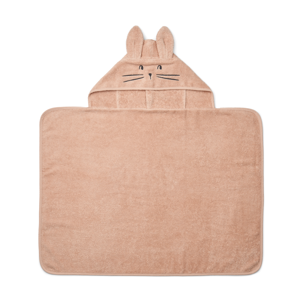 Vilias rabbit badcape handduk med huva 60x80 cm, Pale tuscany