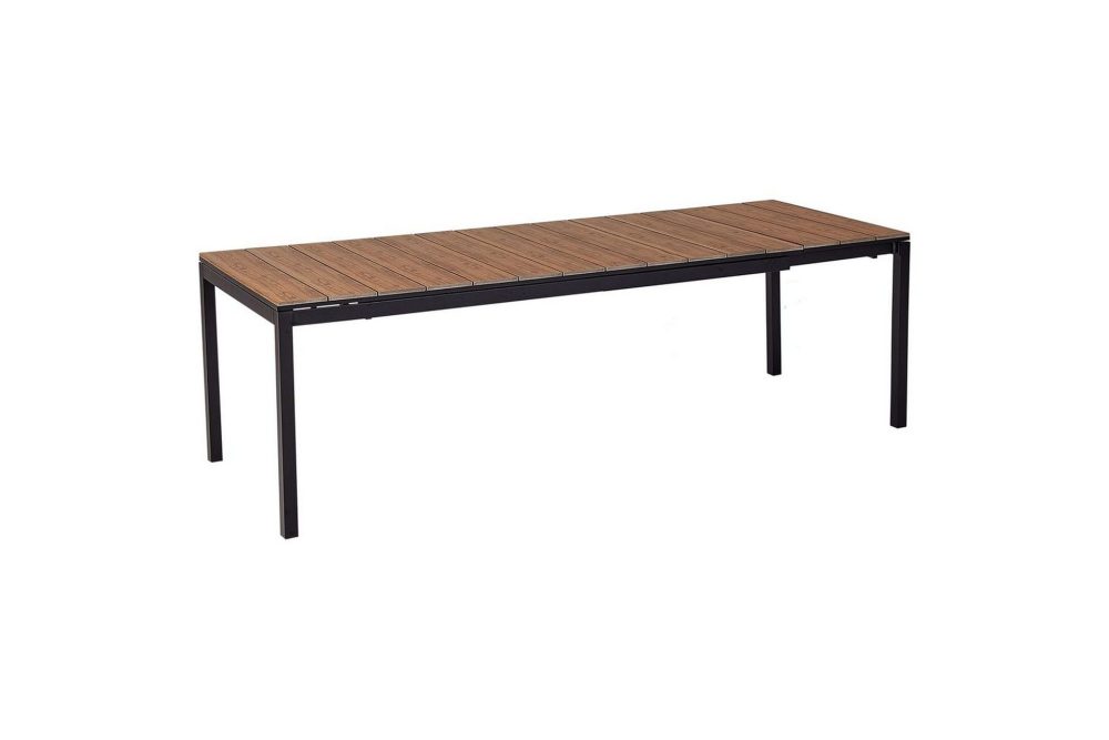 Trädgårdsbord Tofane Ljus trä/svart