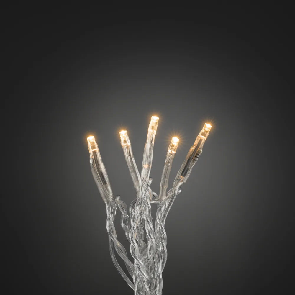 Konstsmide 6355-823 Ljusslinga amber, transparent kabel 13.93 m
