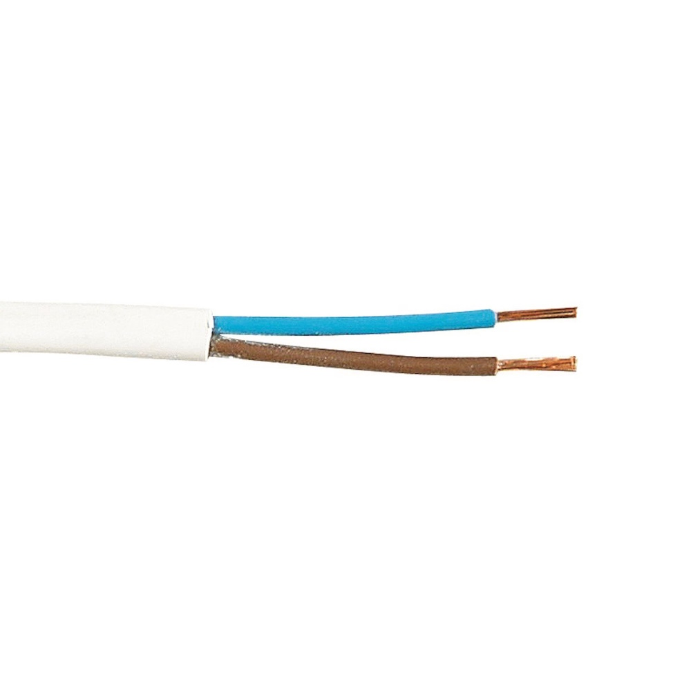 SKX (H03Vvh2-F) 2x0.75mm², 100m, 300/300V, Vit, Malmbergs 0240312