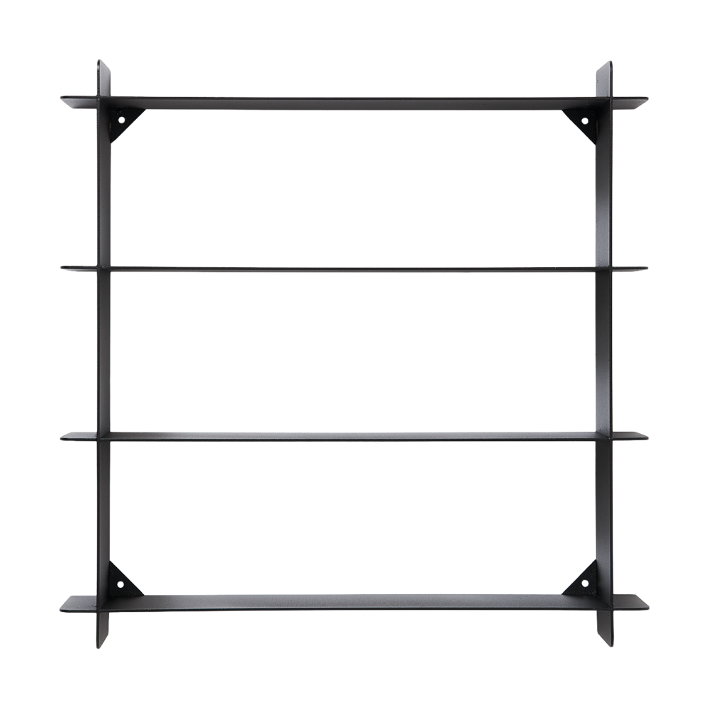 Division vägghylla, Black steel, 45x45x10 cm