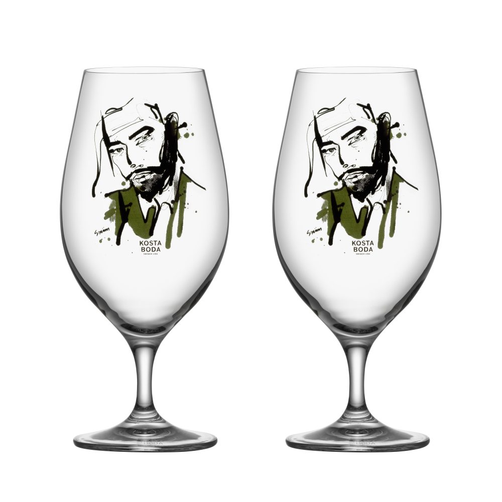 All about you ölglas 40 cl 2-pack, Want him (grön)