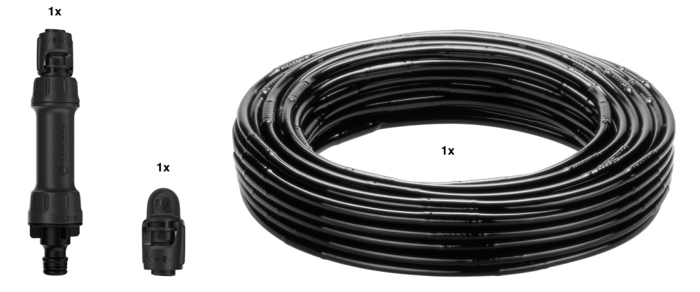 DROPPSLANG GARDENA 13501-20 SET BUSKAR/HÄCKAR 50M