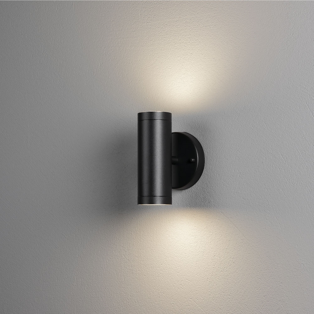 Modena Vägglykta LED Upp/Ned 2x4W 230-240V IP44 Svart Konstsmide