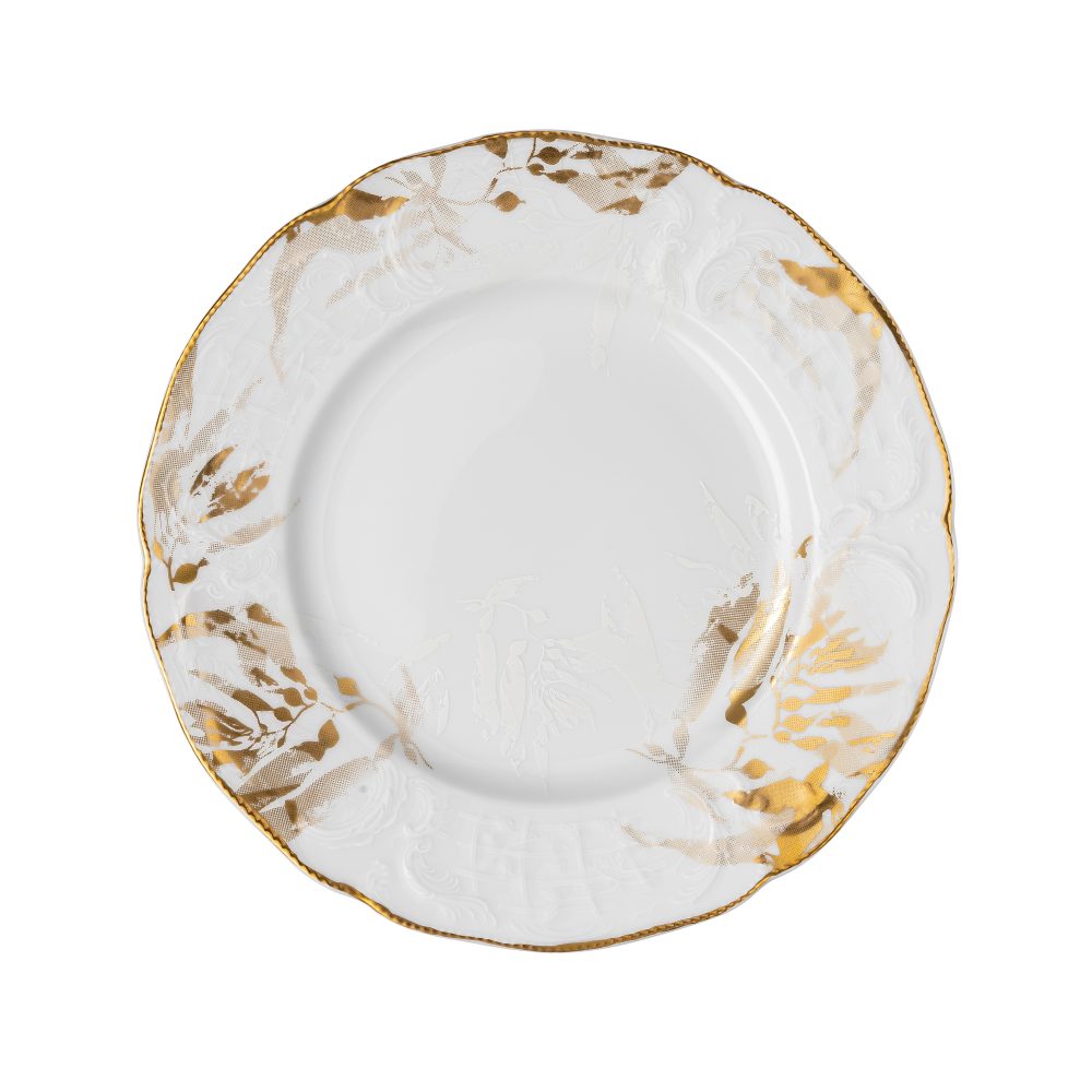 Rosenthal Heritage Midas tallrik 26 cm, Vit-guld