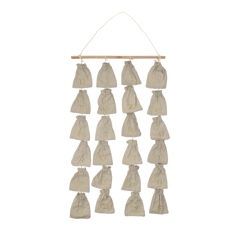 Joyful adventskalender 75 cm, Beige