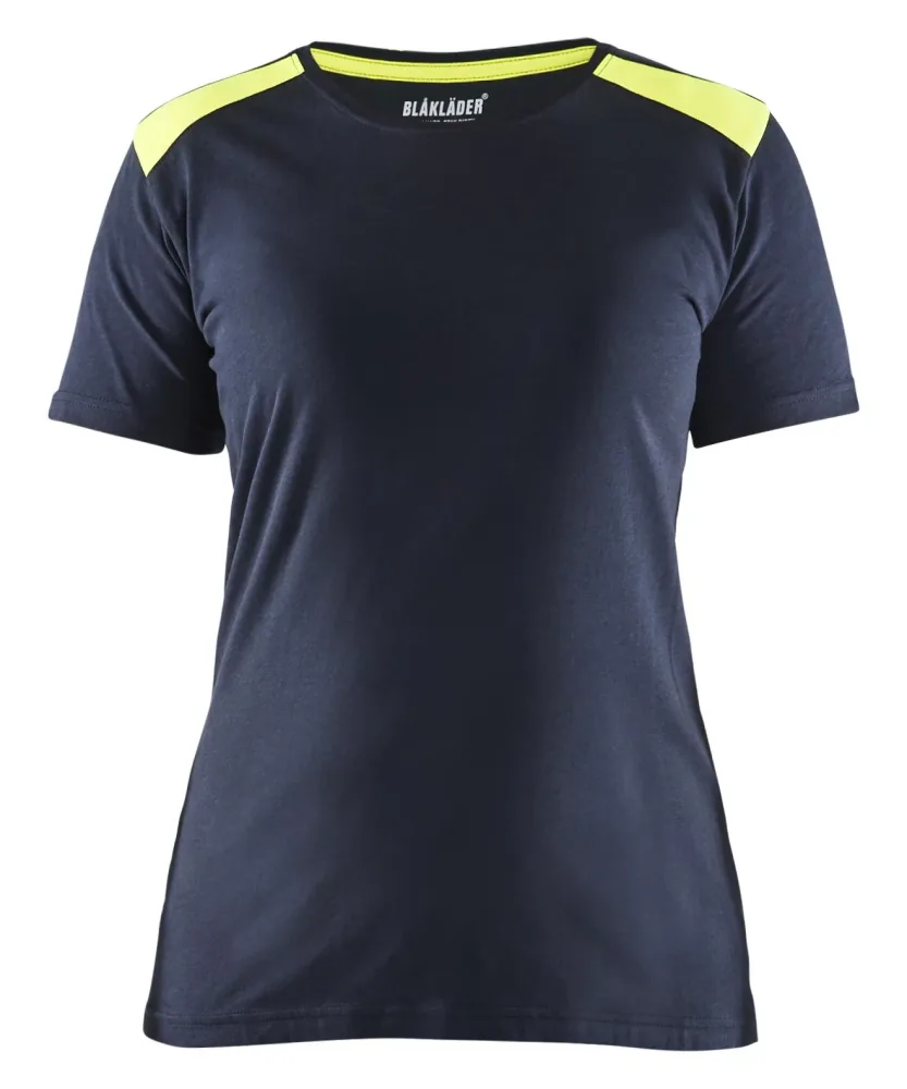 Blåkläder 347910428633XS T-shirt marinblå/gul Marinblå/gul