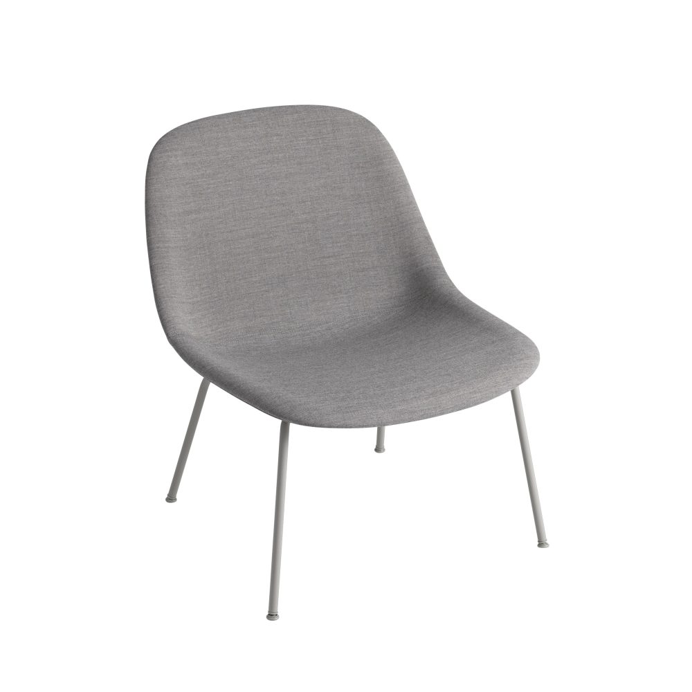 Fiber Lounge stol med stålben, Remix 133-Grey
