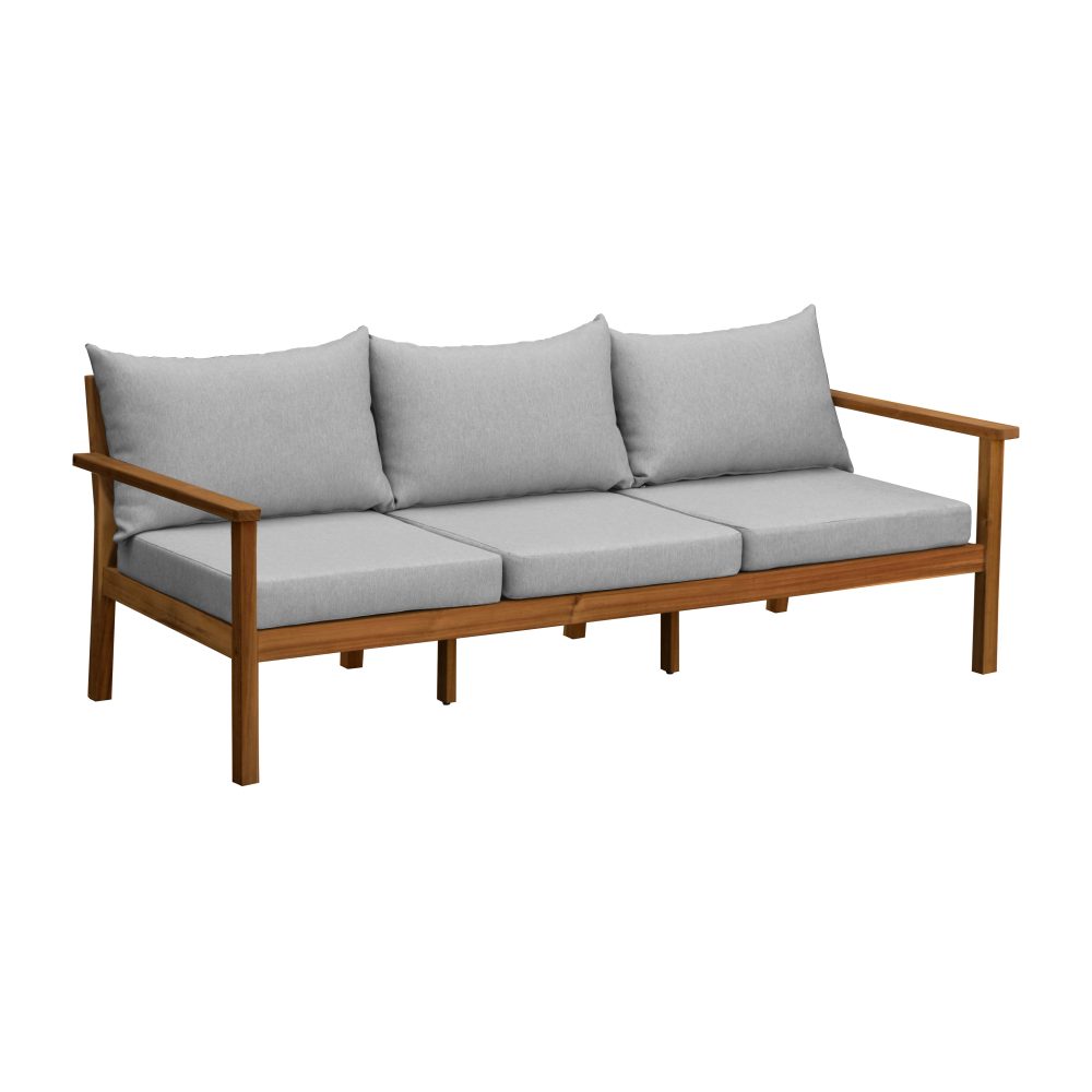 Stockaryd soffa 3-sits teak/light grey
