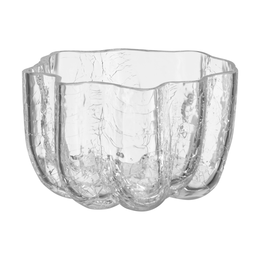 Crackle ljuslykta 5,8 cm, Klar