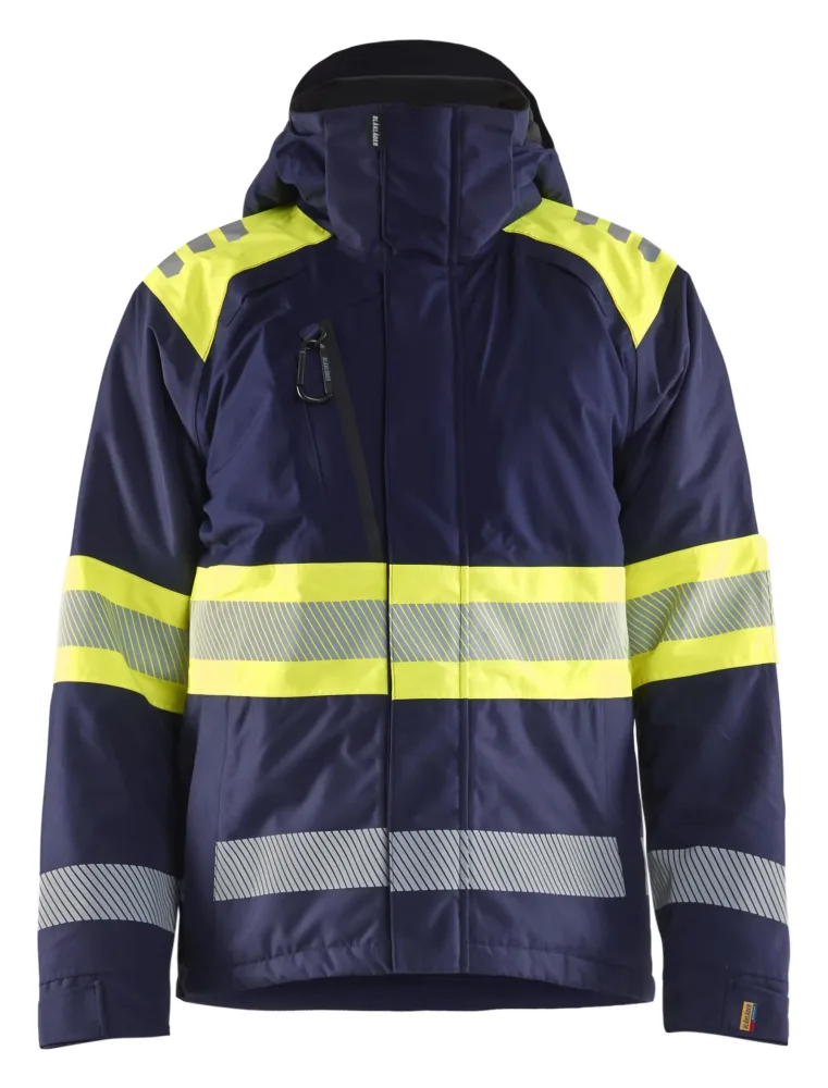 Blåkläder 448019778933XXL Vinterjacka varsel, marinblå/gul XXL