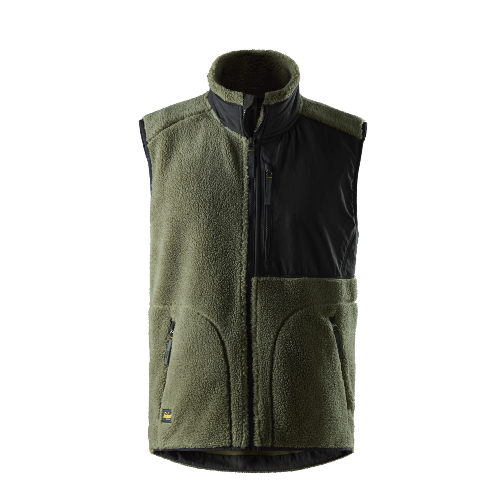 TEDDYVÄST KHAKIGRÖN/SVART STL 4XL