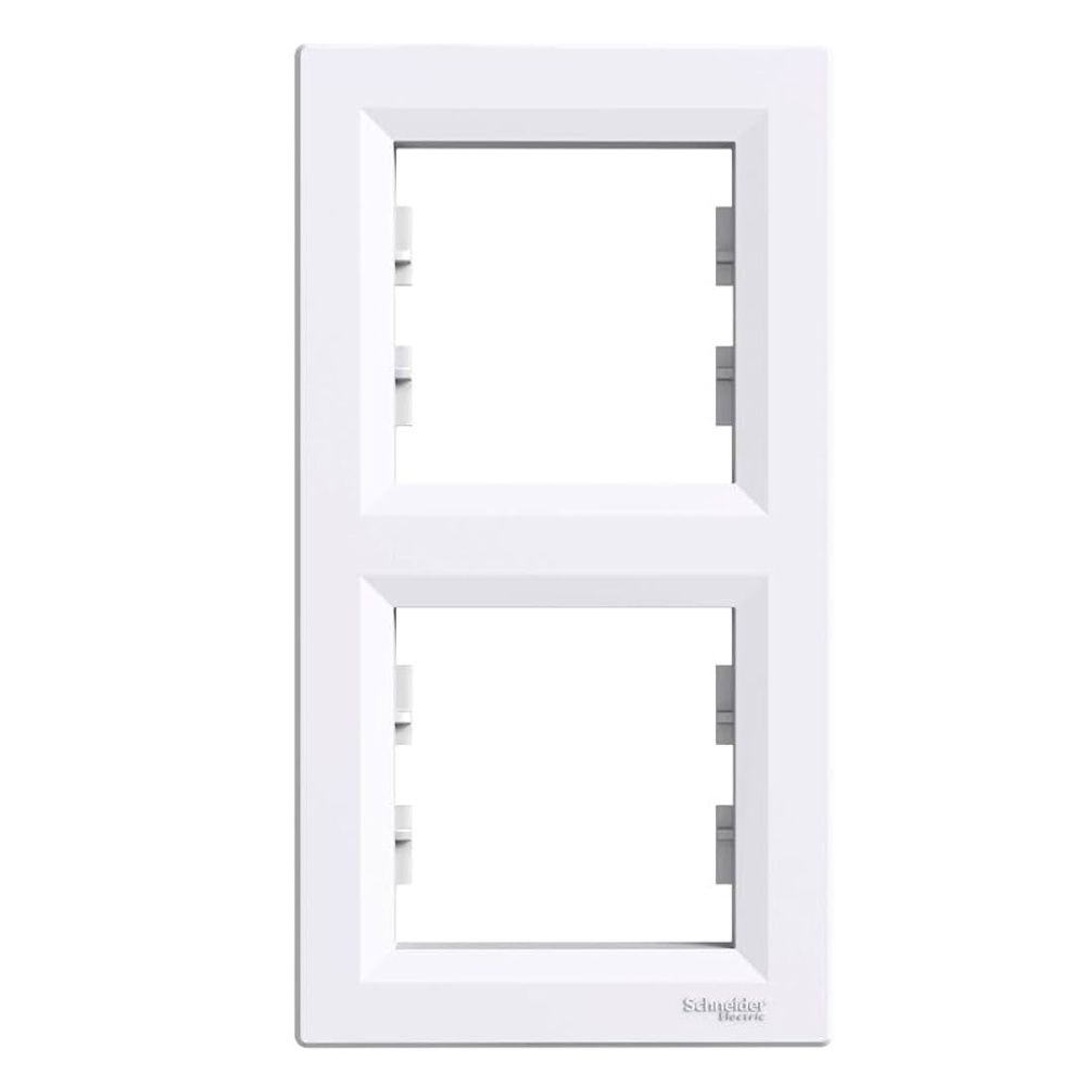 Asfora Vertikal Ram 2-Gäng IP20 Vit Schneider Electric