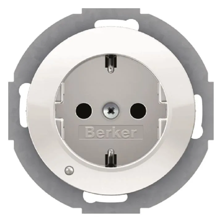 Hager 41092089 Vägguttag 1-vägs, u-sat, R.C Polarvit