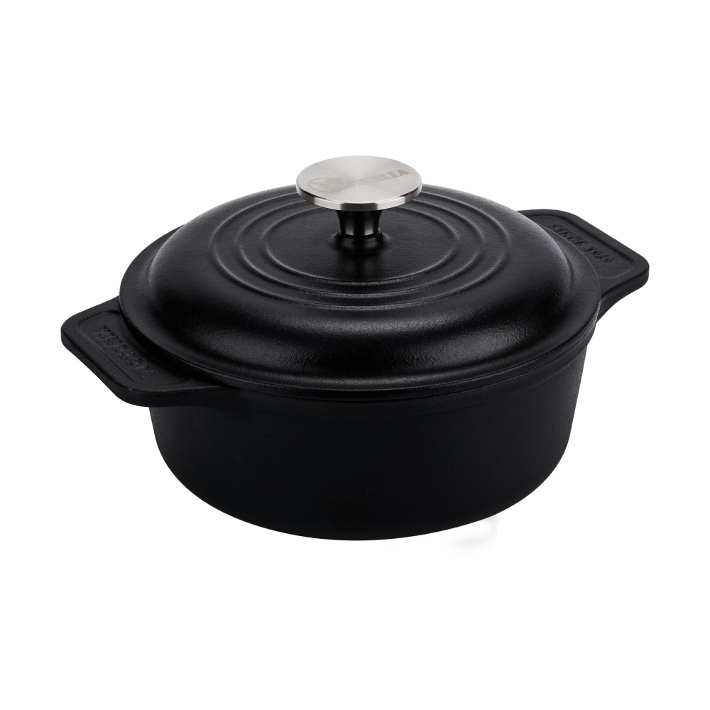 Victoria gryta gjutjärn pre-seasoned, 1,9 L