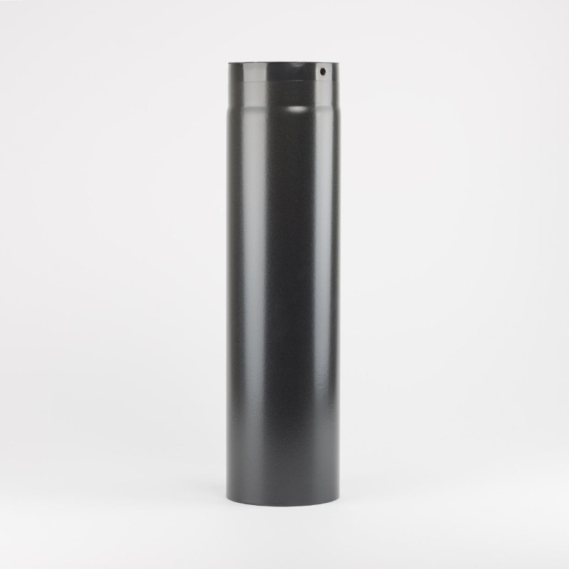 Emaljerat Rökrör För Kaminanslutning, Svart, 750x150mm