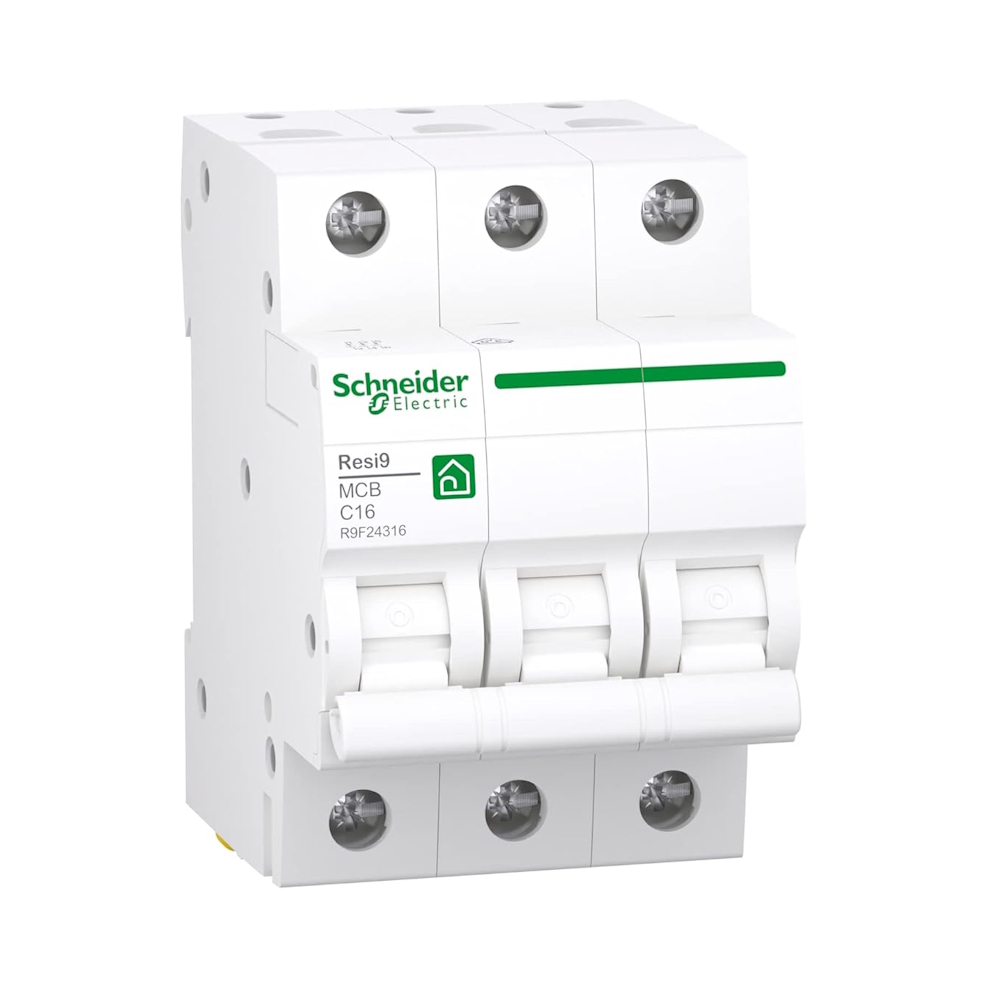 Miniatyrbrytare Resi9 3Poler C-Kurva 16A 6kA 400V IP40 Schneider Electric
