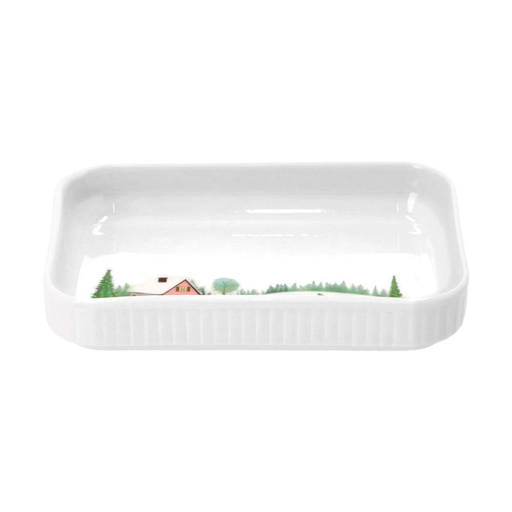 Vinter fat 12x18 cm, Vit
