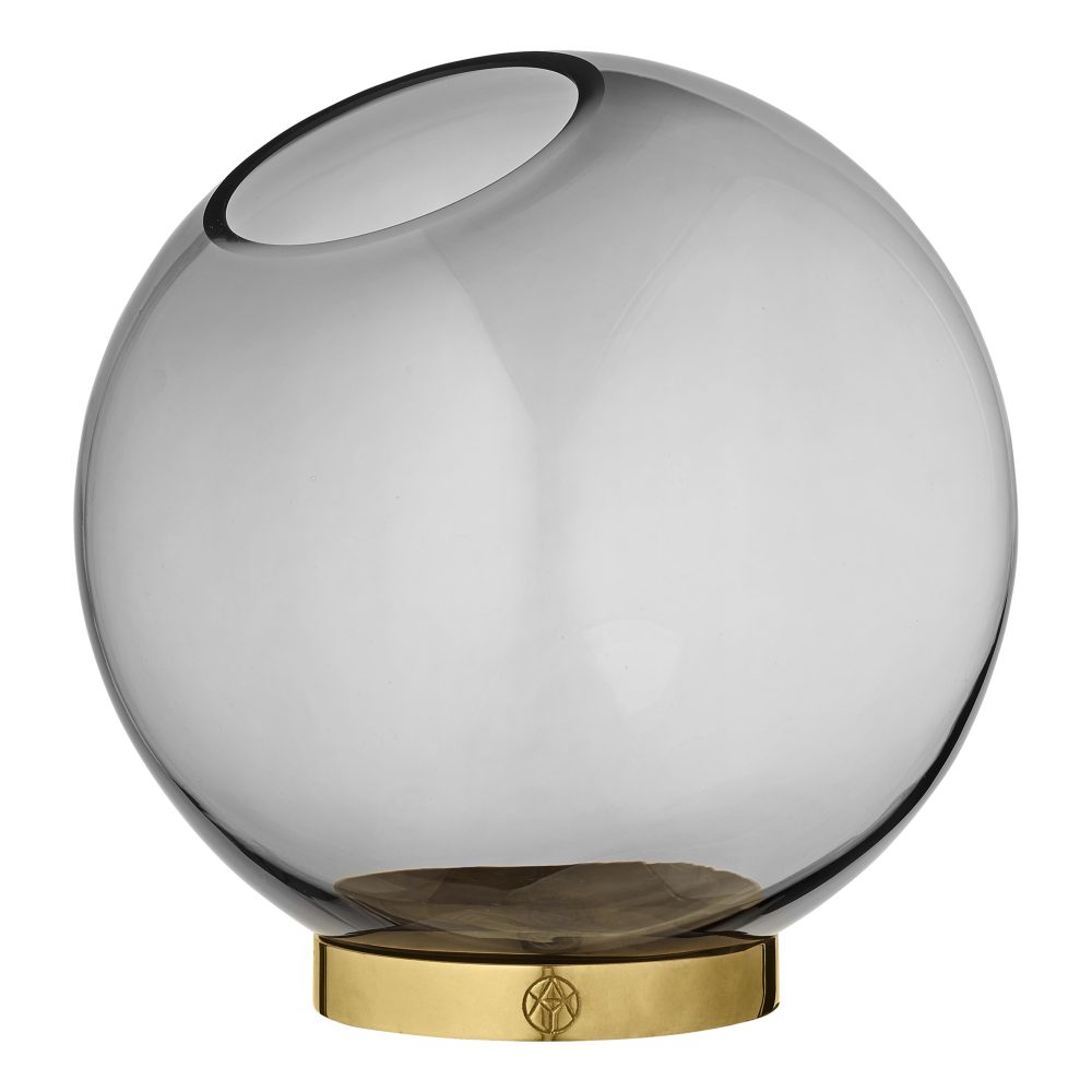 Globe vas medium, svart-guld