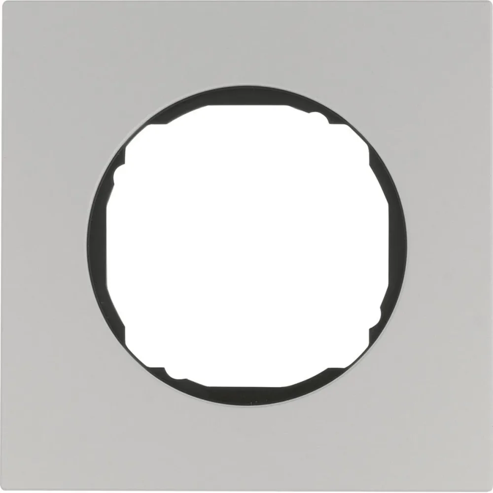 Hager 10132674 Täckram för dosa Berker R.8, aluminium 3-fack