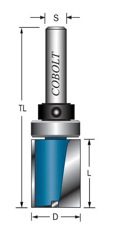 Cobolt Mallfräs D=12 L=45 TL=90