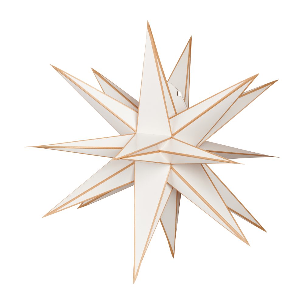 Sputnik adventsstjärna Ø60 cm, Vit-guld