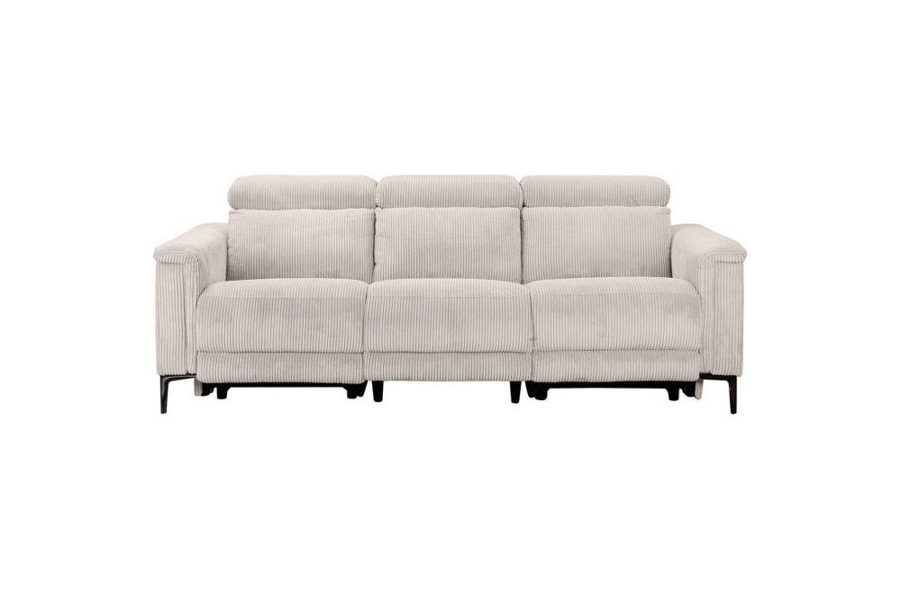 Reclinersoffa utan hörn Loft24 Lund Reclinersoffa 3-sits Vit